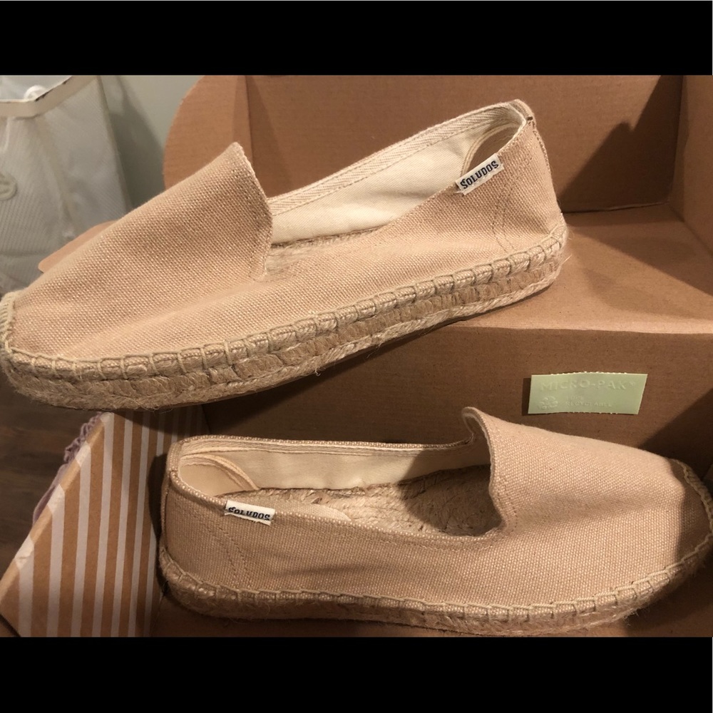 Soludos Platform Smoking Slipper in Safari